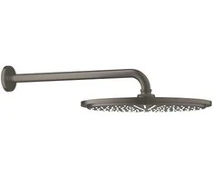 Grohe Rainshower Cosmo 310 1sr dušo galva su laikikliu iš sienos 380mm, 8L/min, brushed hard graphite