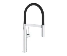 Grohe virtuves izlietnes maisītājs Essence Profi ar izvelkamu dušu, hroms/matēts juodas