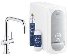 GROHE Mėlyna Home vienasvirtis U formos maišytuvas su filtravimo sistema, chromo spalva