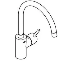 Grohe Concetto paaukštintas praustuvo maišytuvas. nerūd. plienas