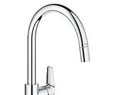 Grohe virtuves izlietnes maisītājs ar izvelkamu dušu BauEdge, hroms