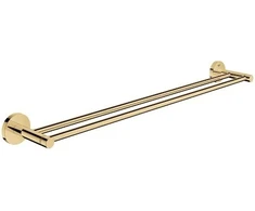 Grohe Essentials dvigubas rankšluosčių laikiklis iš metalo – naudojamas ilgis: 600 mm – bendras ilgis 654 mm. Poliruotas Cool Sunrise.