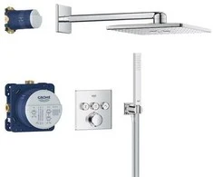 Grohe iebūvējama dušas sistēma ar termostatu Precision SmartControl Vitalio 310 Cube, 3 režīmi, hroms