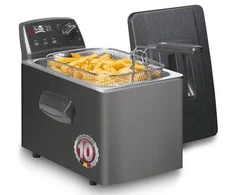 Fritel Turbo SF 4551M, gilaus kepimo gruzdintuvė, 5 L, 190 °C, 5 asm., vienkartinė, antracito spalvos