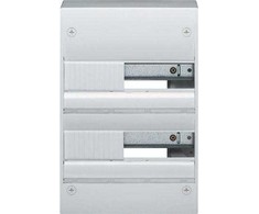 HAGER grupės plokštė GD213F 2 x 13 modulių su PE gnybtu. A x P x G: 375 x 250 x 103 mm. IP 30, balta RAL 9010.