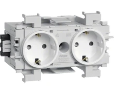Hager GS20019016, 2P, baltas, poliamidas, IP20, 250 V, 16 A
