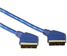 Hama 00029654, 1,5 m, SCART (21 kontakto), SCART (21 kontakto), auksinis, mėlynas, kištukas/kištukas