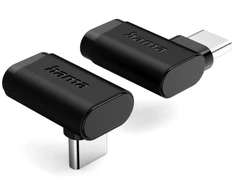 Adap. Hama USB-C plug->USB C socket 90° Angle