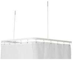 Handelsfirmaet Van Der P. ApS P2001 bėgelis 90x90x90cm, komplektas H - Profil2001 plokščias bėgelis 8x25mm, U:90x90x90cm, su 2 x lubų atramomis, Hv