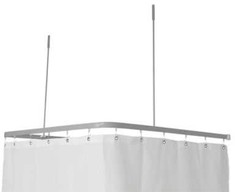 NAGA P2001 Skinne 90x90x90cm komp S - Profil2001 FladSkinne 8x25mm U:90x90x90cm m.2 x loftstøt. Sø