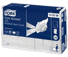 Rankšluostis Tork Xpress Advanced H2 Interfold 2 sluoksnių 21,3 x 24 x 8 cm, baltas, 21 vnt. po 180 lapų dėžutėje
