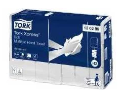 Rankšluostis Tork Xpress Advanced H2 Interfold 2 sluoksnių 21,3 x 24 x 8 cm, baltas, 21 vnt. po 180 lapų dėžutėje