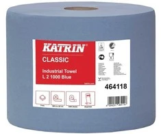 Popierinis rankšluostis Katrin 464118 klasikinis, pramoninis, mėlynas, 2 ritinėlių pakuotė