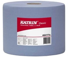 Popierinis rankšluostis Katrin 464118 klasikinis, pramoninis, mėlynas, 2 ritinėlių pakuotė