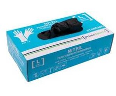 BaByliss Handske Engangs Prime Source STANDARD str L uden Pudder Nitril AQL 1.5 Sort,100 stk/pk
