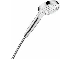 HANSGROHE Crometta 1Jet Ø100 mm rankinis dušas su 1 purškimo funkcija, baltas/chromuotas