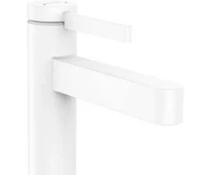 Hansgrohe washbasin mixer Finoris 110, with pop-up, matt baltas