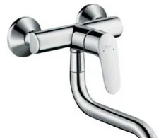 Hansgrohe virtuves izlietnes maisītājs Focus M41 1jet, no sienas, hroms