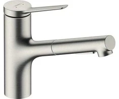 Hansgrohe virtuves izlietnes maisītājs ar izvelkamu dušu Zesis M33-150 2jet, stainless steel finish + sBox