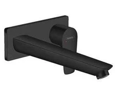 Hansgrohe Talis E 2-jų dalių praustuvo maišytuvas iš sienos 225 mm, matinis juodas