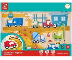 Hape Statybinių transporto priemonių kaiščių dėlionė
