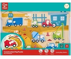 Hape Statybinių transporto priemonių kaiščių dėlionė