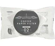 Hario - PEGASUS 02 balto popieriaus filtrai - 100 vnt