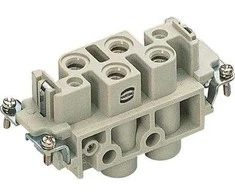 Harting 09 38 006 2601 Kaiščio įdėklas Han® Com 4 + 2 + PE Varžtai 1 vnt.