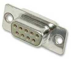 Harting D-Sub 9 kontaktų D-Sub jungties lizdas, 2,74 mm žingsnis, su tvirtinimo flanšu (padavimo skylės skersmuo 3,1)