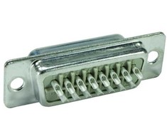 Harting 9 kontaktų D-sub jungtis, montuojama ant skydo, 2,77 mm žingsnis