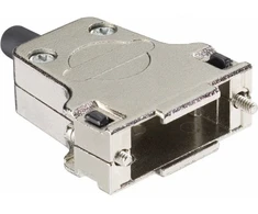 Alco HARTING 09 67 025 0344 09670250344 D-SUB korpusas, polių skaičius: 25, metalinis, 180°, sidabrinis, 1 vnt.