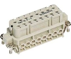Harting Įvorės įdėklas Han® A 09 20 016 2812 16 + PE varžtai 1 vnt. (09 20 016 2812)