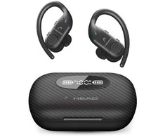 HEAD HDTW03, Belaidės, 20–20 000 Hz, Skambučiai / Muzika / Sportas / Kasdien, 18 g, Ausinės su mikrofonu, Juodos