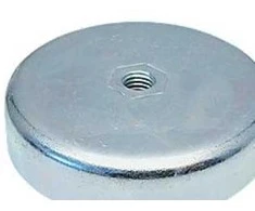 Helmuth A Jensen Feritinis magnetas Ø80 x 20 mm M10 cinkuotas užtemimas