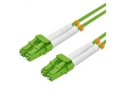 helos LWL Patchkabel OM5 Duplex 2,0mm LC-LC 50/125µm lindgrün 1m LSZH