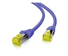 helos Patchkabel Cat 6a S/FTP RJ45 lila 0,5m AWG26/7 LSZH GHMT