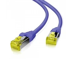helos Patchkabel Cat 6a S/FTP RJ45 lila 10m AWG26/7 LSZH GHMT