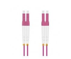 helos LWL Patchkabel OM4 Duplex 3,0mm LC-LC 50/125µm erikaviolett 0,5m LSZH