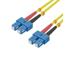 „helos“ optinio pluošto jungiamasis kabelis OS2 duplex 3,0 mm SC-SC 9/125 µm geltonas 15 m LSZH