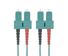 helos LWL Patchkabel OM3 Duplex 3,0mm SC-SC 50/125µm aqua 15m LSZH