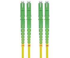 helos LWL Patchkabel OS2 Duplex E2000® APC (LSH)-E2000 APC (LSH) 9/125µm gelb 2m