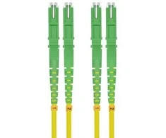 „helos LWL“ OS2 Duplex E2000® APC (LSH)-E2000 APC (LSH) 9/125µm geltonas, 5m