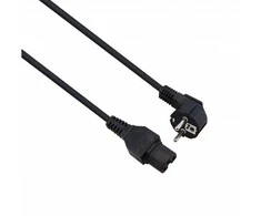 helos Netzanschlusskabel, Schutzkontaktstecker 90° auf C15, juodas, 3,0m