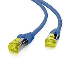 helos Patchkabel Cat 6a Superflex S/FTP RJ45 blau 10m AWG27/7 GHMT