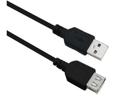 helos Verlängerungskabel, USB 2.0 A Stecker/A Buchse, 3,0m, juodas
