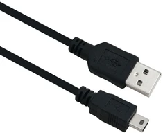 helos Anschlusskabel, USB 2.0 A Stecker/B Mini 5-pin Stecker, 2,0m, juodas