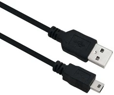 helos Anschlusskabel, USB 2.0 A Stecker/B Mini 5-pin Stecker, 3,0m, juodas