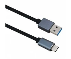 Kabelis USB helos Helos Anschlusskabel, USB 3.1 A Stecker/ USB Type-C™ St., PREMIUM, 2,0m, juodas