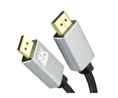 helos Anschlusskabel, DisplayPort Stecker/Stecker, PREMIUM 8K, 1,0m, juodas
