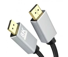 helos Anschlusskabel, DisplayPort Stecker/Stecker, PREMIUM 8K, 2,0m, juodas